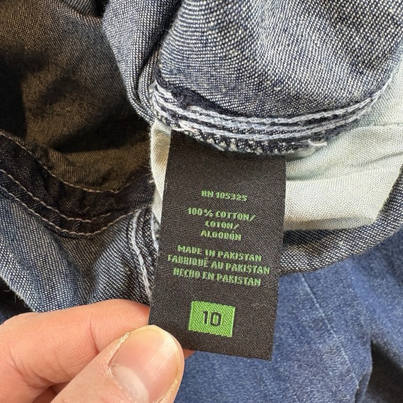 John Deere Denim Overalls Boys 10 Blue Vintage Farm Workwear Y2K - Picture 7 of 10